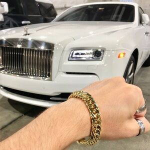 NEW 18K GOLD MIAMI DOUBLE CUBAN LINK BRACELET MADE IN ITALY *LIFETIME WARRANTY!*